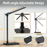 Double Head LED Desk Lamp,Dual Swing-arm Table Lamp for Home Office,5 Color Modes and 5 Dimmable,Modern Eye-Caring Piano Lamp