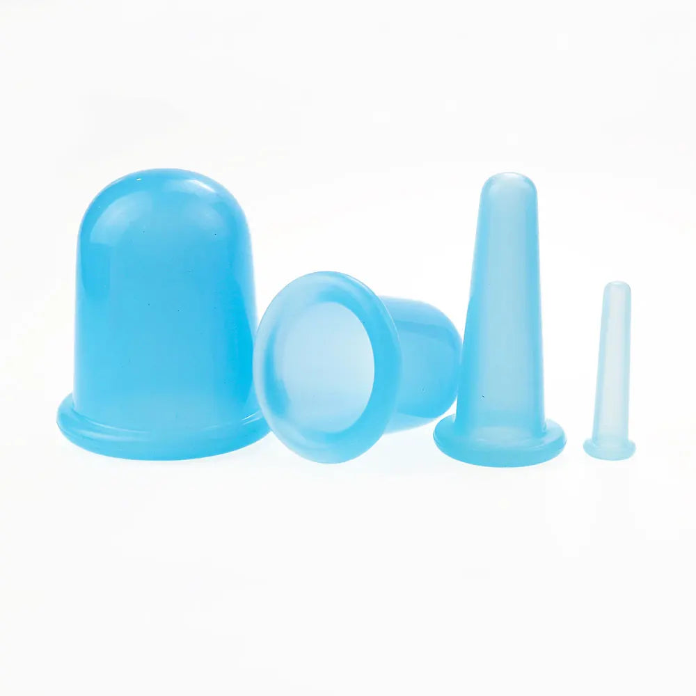 4-Piece Set Silicone Vacuum Cupping Set Cupping Cups Cans Suction Cup Therapy Back Body Detox Massage Anti Cellulite