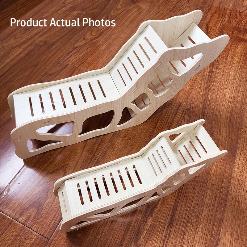 Hamster Wooden Hideout Cave Toy for Dwarf Hamsters Golden Bears Hideaway House with Peekaboo Design Small Animal Cage Accessories