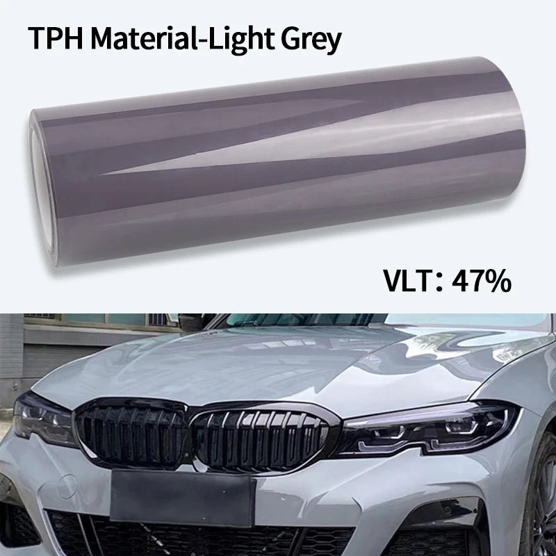 Car Headlight & Taillight & Fog Light Lamp wrap Film Smoke Black TPH PU PPF Protective Film For Car Styling Motorcycle Decorate