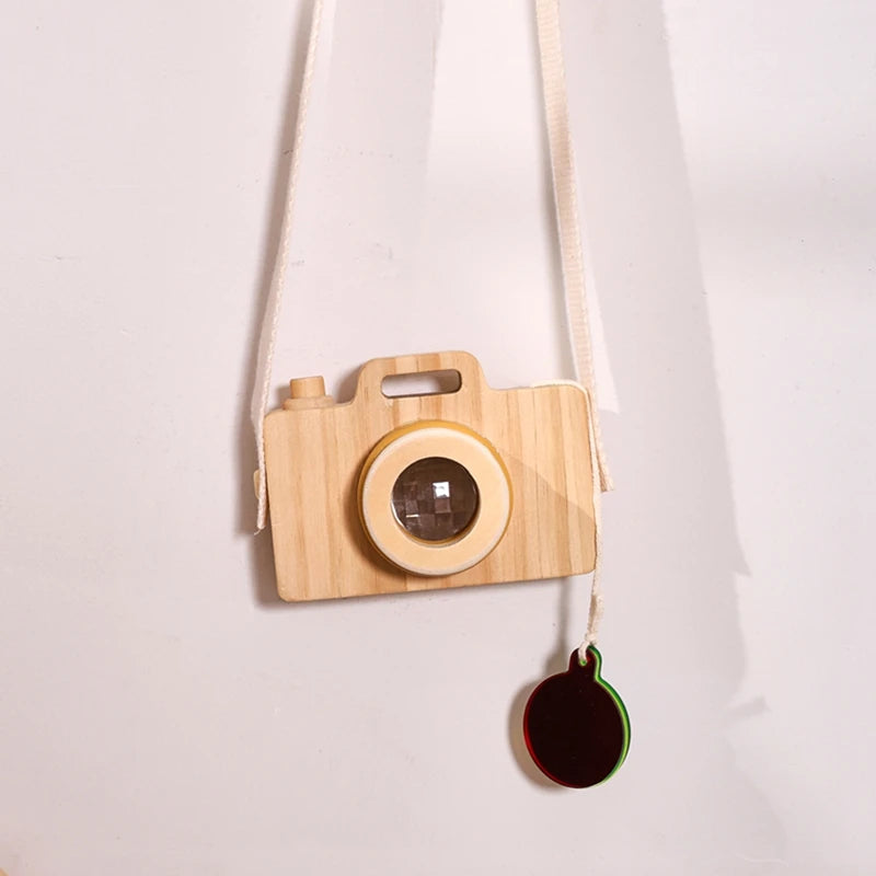 1Pc Wooden Baby Montessori Toys Fashion Camera Pendant Toys for Kids Outdoor Toys Gift Children Wooden Presents Kids Gifts