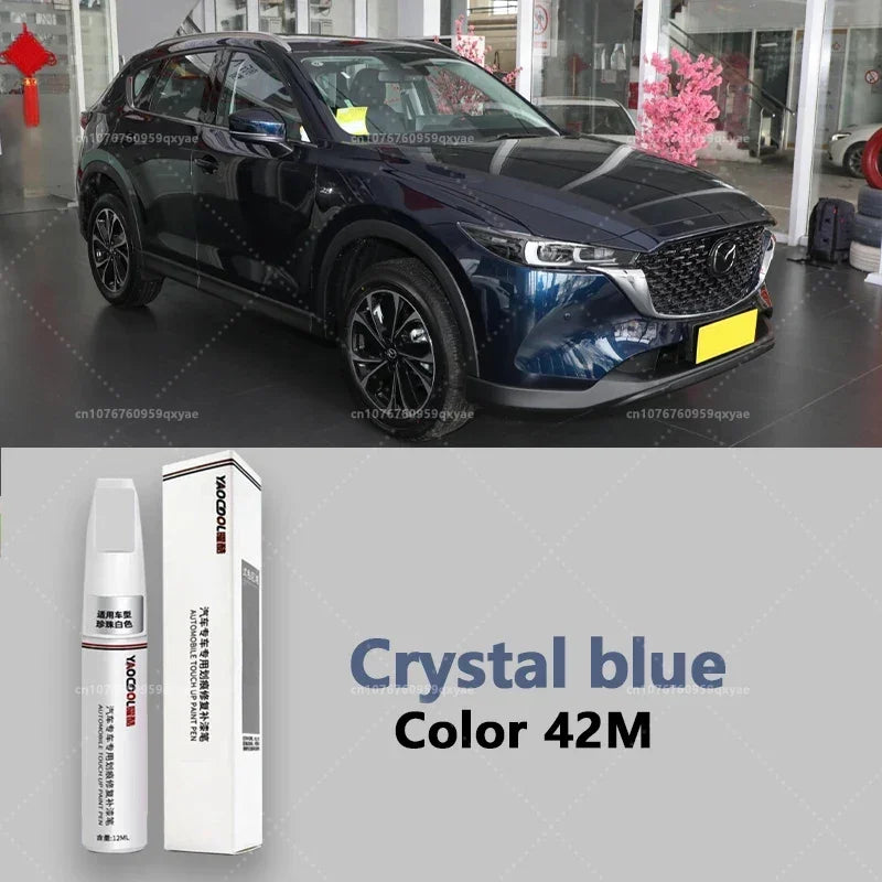 Suitable for Mazda 3, CX3, CX4, CX5, Mazda 6, Crystal Soul Dynamic Red Pearl White Clearcoat Pen, Automotive Paint Repair Set
