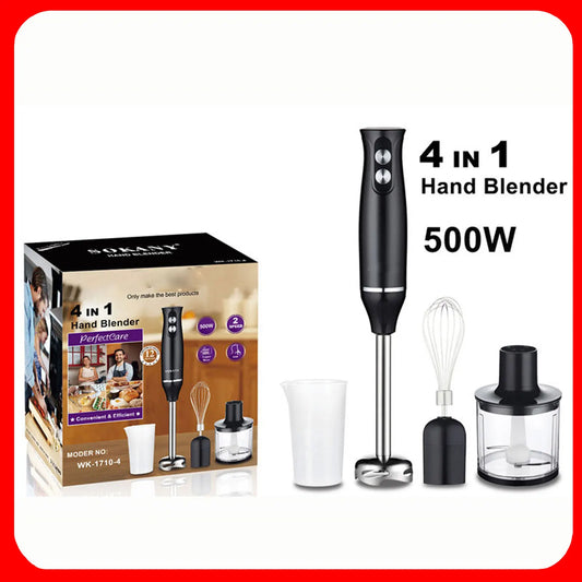 4-in-1 Electric Blender, 304 Stainless Steel Material, Suitable for Kitchen Food, Baby Food.