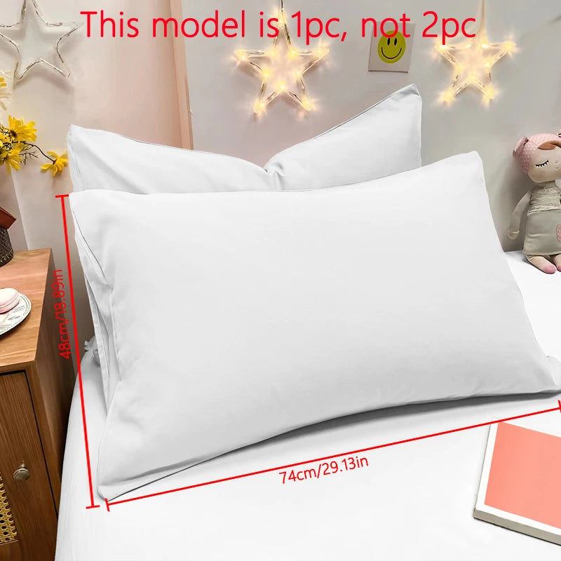 1 Piece Of Matte Solid Color Pillowcase, Bedroom Pocket Sealed Soft Pillowcase, Bedding