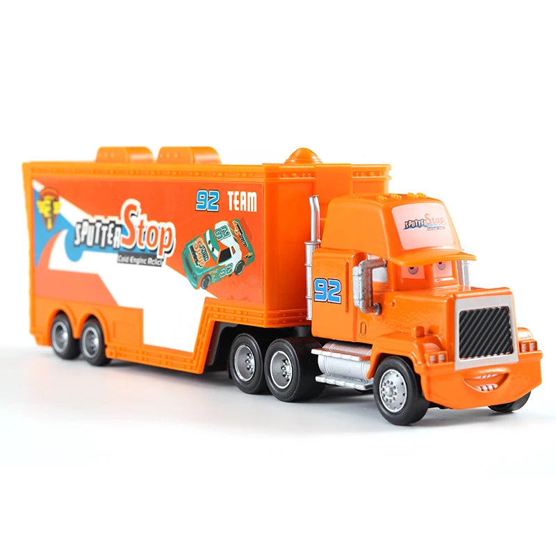 Disney Pixar Cars 2 3 Juguetes Rayo McQueen Camión Jackson Storm Tío Mack 1:55 Camión de fundición Modelo de remolque Niño niños Regalo
