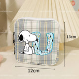 Snoopys Storage Bag Women Large-capacity Lipstick Sanitary Napkin Storage Bag Cute Anime Travel Portable Simple Girls Coin Purse