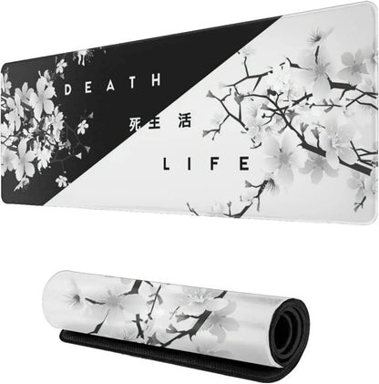 Black and White Cherry Blossom Gaming Mouse Pad 900x400 XL Extended Large Mouse Mat Desk Pad Non Slip Rubber Mousepad Gamer