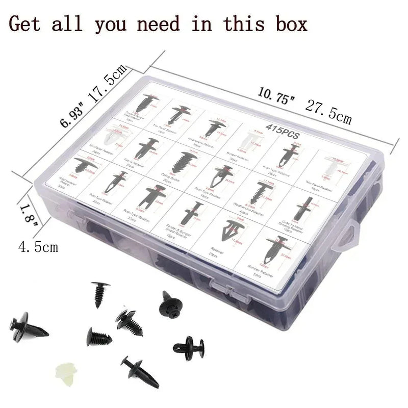 800pcs-100Pcs Car Fastener Clip Kit Fender Rivet Plastic Clips Auto Body Push Retainer Pin Rivet Bumper Door Trim Panel Repair