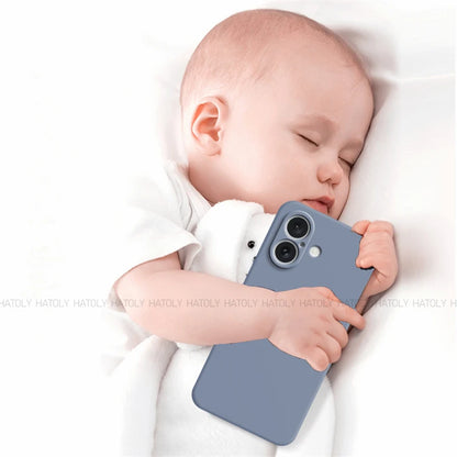 For iPhone 16 Case For iPhone 16 Pro Max Cover Original TPU Luxury Shockproof Liquid Silicone Protective Phone Cover iPhone 16