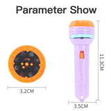 Linterna proyector lámpara de antorcha juguete lindo dibujos animados creatividad juguete antorcha lámpara linterna proyector juguete bebé libro de cuentos para dormir