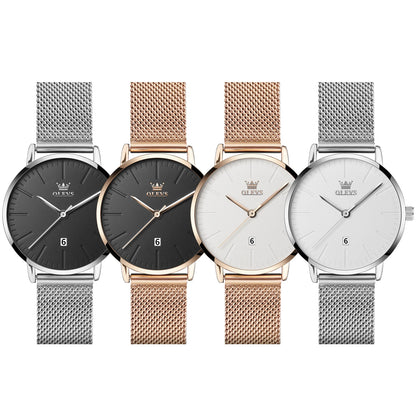 OLEVS Luxury Fashion Watch for Women Stainless Steel Waterproof Quartz Ladies Wristwatch Original Simple Elegant Women's Watches