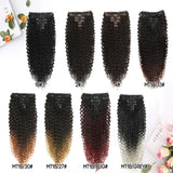 Extensões de cabelo cacheado Jerry Curly 65cm clip in tecelagem dupla com seda orgânica 160 g