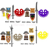 MOC Medieval Building Blocks Castle Knight Western Cowboy Historical Army Cavalry Horse Soldier Gun Kid Toy Gift Brick DIY S040