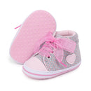 Zapatillas altas con estrellas para bebés recién nacidos, niños y niñas, mocasines con suela antideslizante suave, zapatos de cuna para primeros pasos