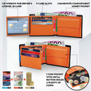 Wallets Mens Slim RFID Blocking Genuine Leather with Coin Pocket  2 Banknote Compartments 10 Credit Card Holders Wallet for Men