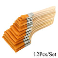 12pcs/set Memory Nylon Paint Brushes Set for Acrylic Oil Drawing Watercolor Wooden Painting Brush Tools Art Supplies