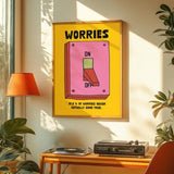 Cartoon Switch Poster Mental Health Poster Inspirational Quotes Positive Wall Decoration Colorful Retro Illustration - Frameless