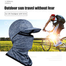 Gorro con capucha y protector solar para la cara, protección UV, de seda fría, para hombres y mujeres, ciclismo, escalada, correr, protector solar, capota de montar