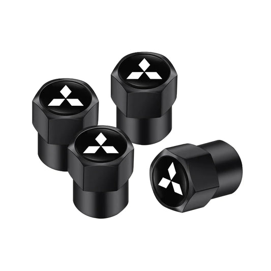 4 tapas de válvula de neumático de coche, cubiertas de metal para rueda, accesorios para Mitsubishi Eclipse Lancer Pajero ASX Colt I200 Space Delica Ex