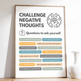 Mental Health Poster Encouragement Prints Calm Corner Canvas Painting Therapy Wall Art Picture Classroom Home Decoration