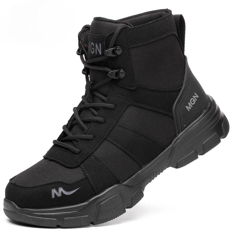 Men's Boots Indestructible Safety Shoes Comfortable Steel Toe Shoes Anti-smash Puncture-Proof Sneakers Non Slip Mens Work Boots
