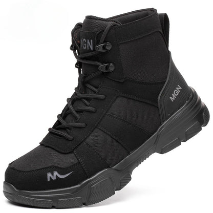 Men's Boots Indestructible Safety Shoes Comfortable Steel Toe Shoes Anti-smash Puncture-Proof Sneakers Non Slip Mens Work Boots