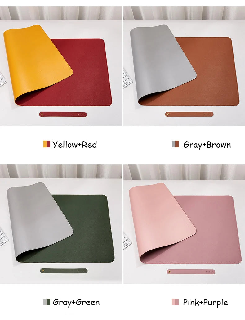 Alfombrilla protectora de escritorio de oficina de gran tamaño de PU, impermeable, para ratón, teclado de escritorio, alfombrilla de ratón para juegos, accesorios para PC