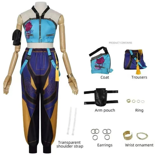New Anime Kids Girl Roleplay Cosplay Costumes Zoey Full Costume Set for K-pop Halloween Carnival Party Suits Clothes Outfit