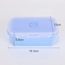 Collapsible Food Storage Containers Silicone Lunch Box with Lid Food Bowls Kitchen Stackable Lunch Box for Pantry Freezer Safe