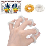 Juego de 10 anillos de acero inoxidable para masaje de dedos, anillo de acupuntura para terapia, relajación de manos, circulación sanguínea, alivio del dolor, cuidado de la salud.