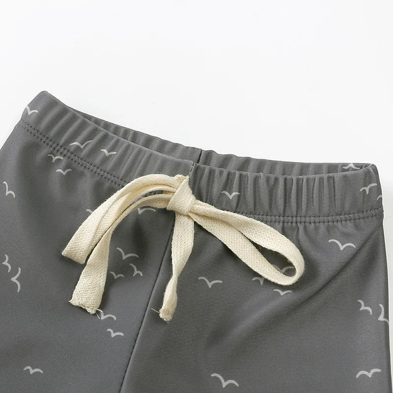 2025 Summer Baby Boys Swimsuit Long Sleeves One Piece Swimwear for Kids Toddler Cartoon UPF50+ Rash Guards Infant Bathing Sui