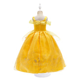 New Princess Dresses Girls Belle Party Costume Girl Christmas Birthday Flower Clothes Beauty and the Beast Fancy Disguise