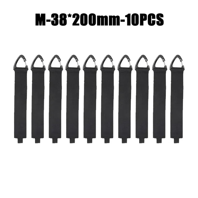 Organizador de cables con hebilla triangular para la gestión de cables de alimentación, nailon, correas resistentes para cables, mangueras, organizador para coche, 10 unidades 