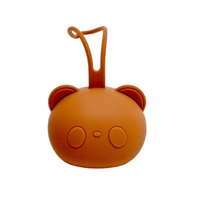Estuche de silicona para chupete de bebé, diseño de oso, a prueba de polvo, organizador para bebés. 