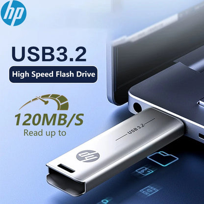Unidad flash USB 3.2 HP X796W de metal (256 GB, 128 GB, 64 GB y 32 GB), memoria USB de alta velocidad, diseño creativo.
