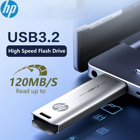 Unidad flash USB 3.2 HP X796W de metal (256 GB, 128 GB, 64 GB y 32 GB), memoria USB de alta velocidad, diseño creativo.