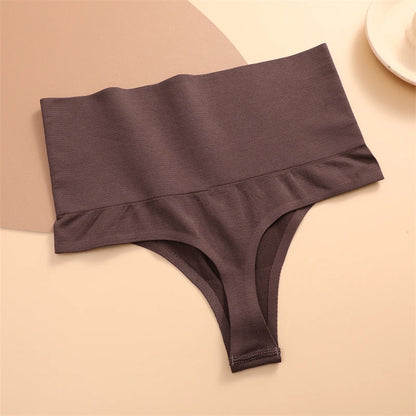 FINETOO Bragas de tanga con realce de glúteos y cintura alta para mujer, lencería moldeadora de abdomen sexy, ropa moldeadora adelgazante femenina