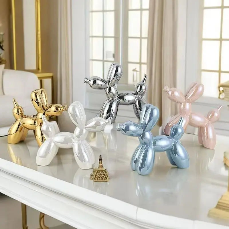 Escultura de cerámica abstracta con forma de perro, globo creativo, de ERMAKOVA, 11 cm/4,3 pulgadas, para decoración del hogar y la oficina, regalo