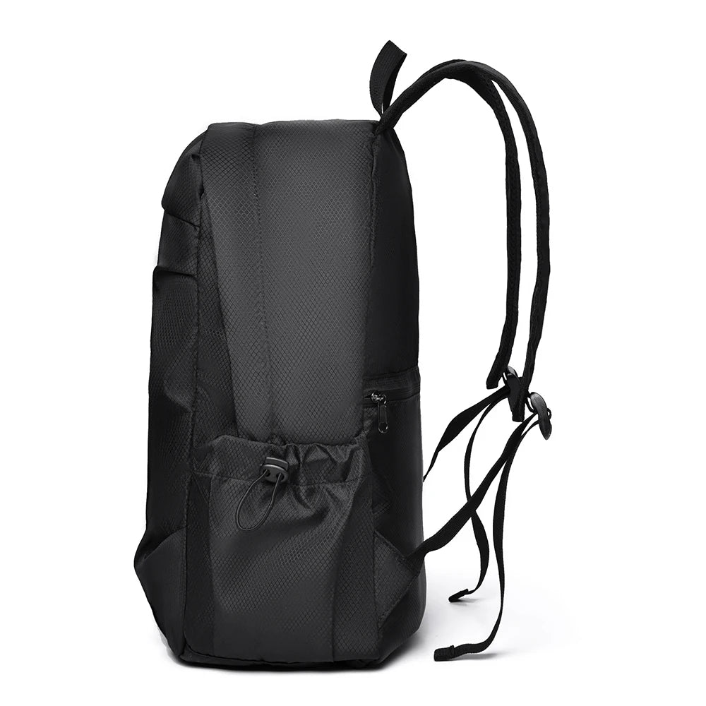Unisex Foldable Expandable Nylon Backpack Lightweight Casual Large Capacity Multifunctional Outdoor Sports Travel Bag