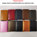 Rfid Aluminum Men Wallet Card Holders Purse Carbon Fiber Men Business Slim Thin Smart Wallet Credit Cardholder Case Note Holder
