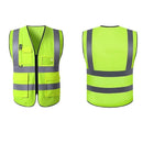 Chaleco reflectante de seguridad Unisex, multibolsillo, transpirable, uniforme Visible, tráfico, ferrocarril, mineros de carbón, carreras, correr, trabajo