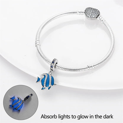 Ocean Series - Original Genuine 925 Sterling Silver Turtle Crab Mermaid Charm Beads Suitable for 3mm Bracelet DIY Making Pendant