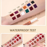 Nude Matte Lip Gloss 24 Colors Long-lasting Velvet Lipstick Waterproof Non-stick Cup Sexy Red Dark Lip Tint Makeup Cosmetic