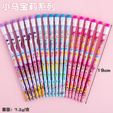 10Pcs/Lot Cute Cartoon HB Pencil With Big Eraser Kawaii Capybara Pony Pencils Student Kids Writing Pen School Stationery Gifts