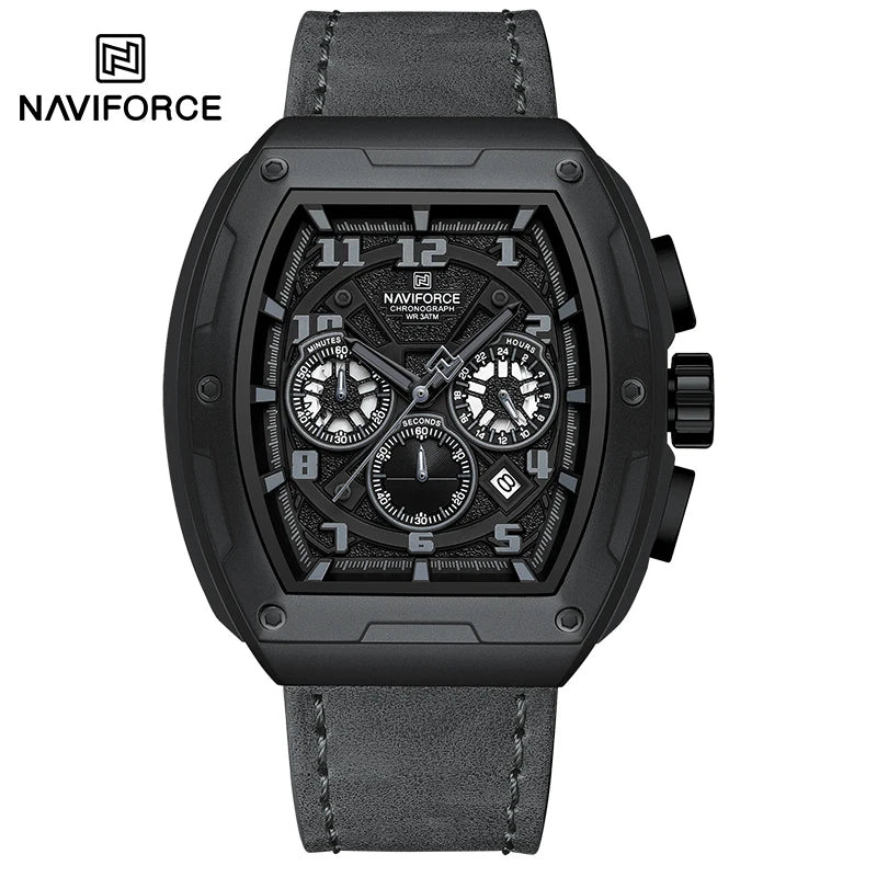 NAVIFORCE Luxury Brand Men's Sports Watch Quartz 24-Hour Chronograph Waterproof Male Wristwatches Date Display Clock Reloj Hombre