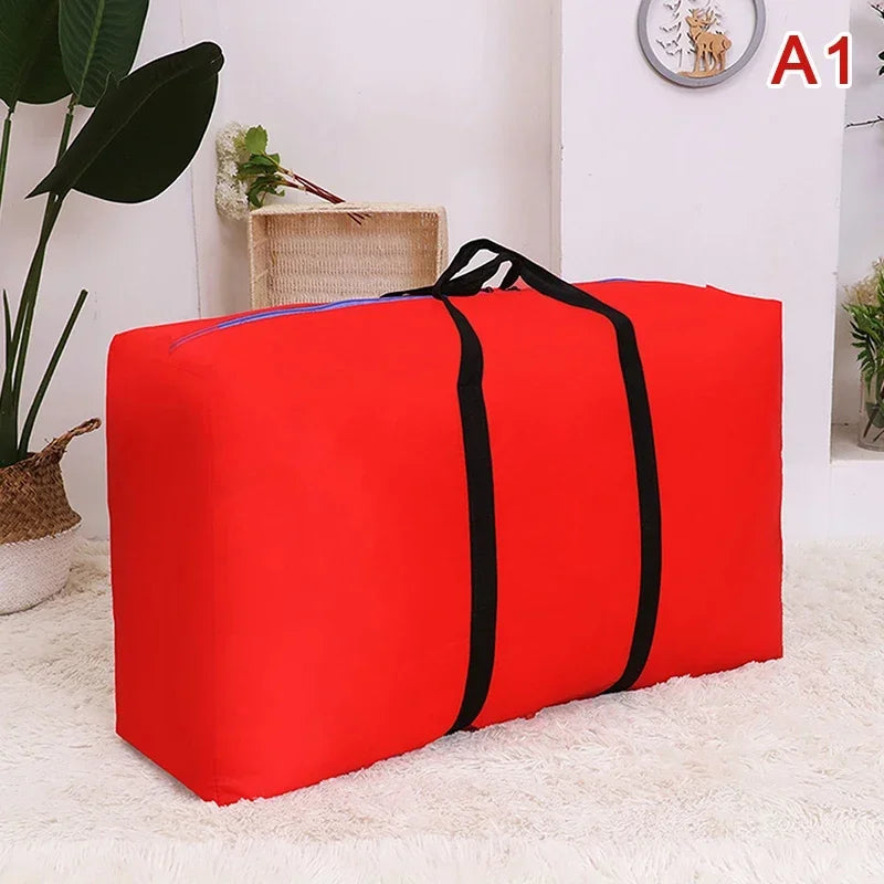 Unisex Large Capacity Luggage Bag Travel Clothes Storage Bags Zipper Oxford Weekend Bag Thin Portable Moving Luggage Bags
