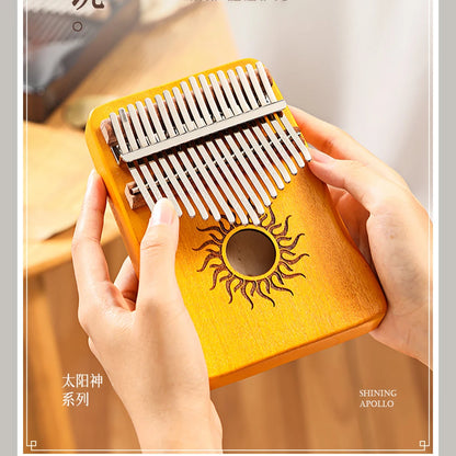 Hluru 21 Key Maple Kalimba 17 key Thumb Piano Portable Finger Piano for Beginner Mbira Gift for Kids Adults