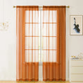 2PCS, Sheer White Curtains 2 Panels Set,  Rod Pocket Voile Fimly Sheer Drapes for Living Room/Bedroom
