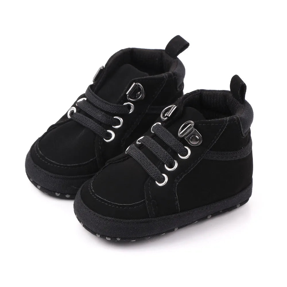 Zapatos casuales para bebés, botines con cierre de velcro para niños pequeños de 0 a 1 año, para caminar al aire libre