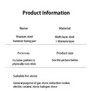 Titanium Stainless Steel Frying Pan Nonstick Wok Uncoated Pot Egg Steak Skillet Home Induction Cooker Gas Stove Kitchen Cookware